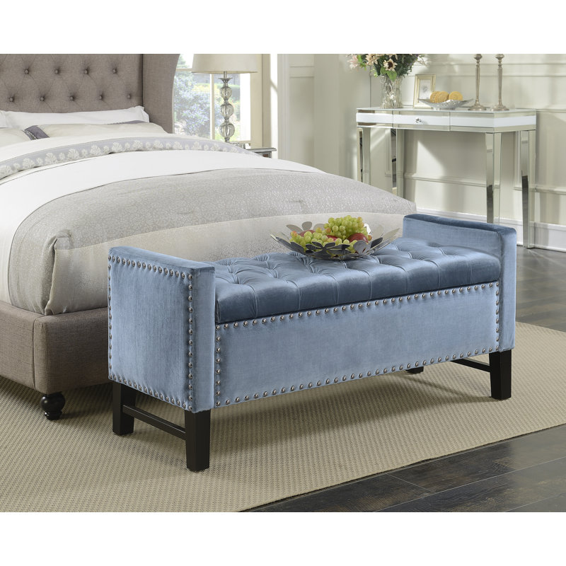 Carlie Upholstered Flip Top Storage Bench & Reviews | Joss & Main